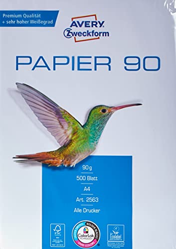 Avery Laser Paper 90g 250 Folhas (Consumível Informática e Tel.) Avery - Papel de impressora e copiadora - 90g, 250 folhas, laser paper