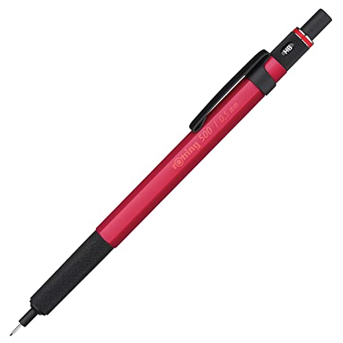 Lapiseira ROTRING 500 (0.5 mm - Vermelho) Newell Brands - Lápis - 0.5 mm, vermelho, hexagonal, latão