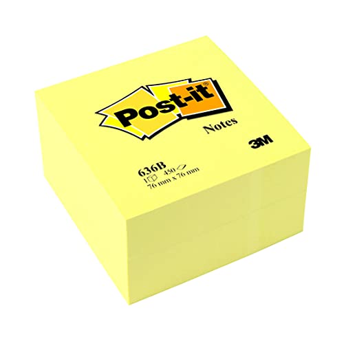 Bloco de Notas Adesivas Post-it Amarelo 90x90mm 450 Folhas Post-It - Notas autoadesivas - adesivos, amarelo, 450 folhas, 90x90mm