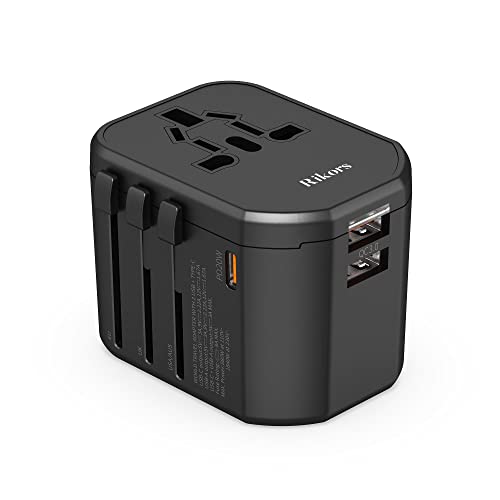 Adaptador RIKORS (USB - USB-C e USB-A - Preto) RIKORS - Carregadores de bateria de uso geral - usb, usb-c, usb a, preto