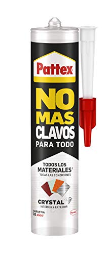 Pattex No More Nails For All Crystal 1 Unidades Pattex - Cola e adesivos de hardware - alta resistência, flexibilidade, reparo, superfícies lisas