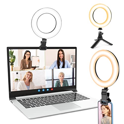 Ubeesize Lâmpada de Anel para Portátil com Tripé e Suporte UBeesize - Lâmpadas - tripé, suporte, metal, plástico