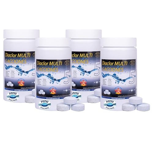 Cloro para Piscina DISFRAZZES 4 Unidades (1Kg) Aquapool Chemical S.L. - Limpeza de piscinas e produtos químicos - 4 unidades, 1 kg, 20 peças