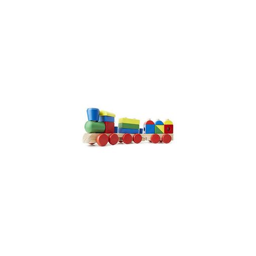 Jogo de Tabuleiro MELISSA & DOUG Stacking Train (2 Anos) Melissa & Doug - Brinquedos - 2 anos, peças de madeira, coordenação motriz, dual face