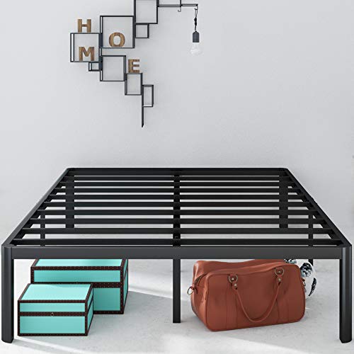 Cama INNOVATION HOME FURNISH SLEEK VAN Preto (135x190cm) Zinus - Conjuntos de móveis - 135x190cm, estrado metálico, 2 prateleiras, montável