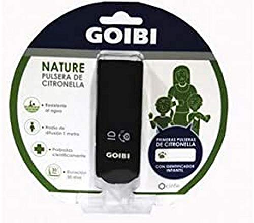GOIBI Pulseira de Citronela Nature Preto GOIBI - Banho e corpo - citronela, repelente, spray, 20 ml