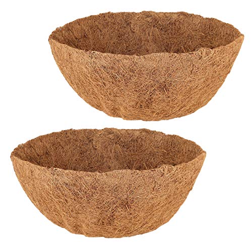 Luter 30Cm Conjunto de 2 Redonda Embalagem de Tecido de Fibra de Coco para Colar Cesto LUTER - Forros para vasos e floreiras - 30 cm, redonda, fibra de coco