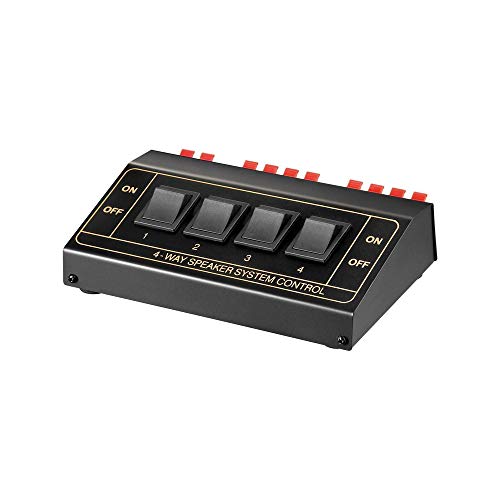Caixa de conexões para altifalantes GOOBAY 11934 Wentronic - Divisores e comutadores de áudio e vídeo - conector de abraço, 200 W, quatro pares, 3 polos