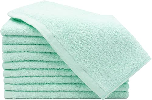 Toalha de Banho ZOLLNER 10 Toalhas de Tocador Verde Menta, 40x60 cm, Algodão 100% ZOLLNER - Toalhas de banho e panos de limpeza - verde menta, 40x60 cm, algodão 100%