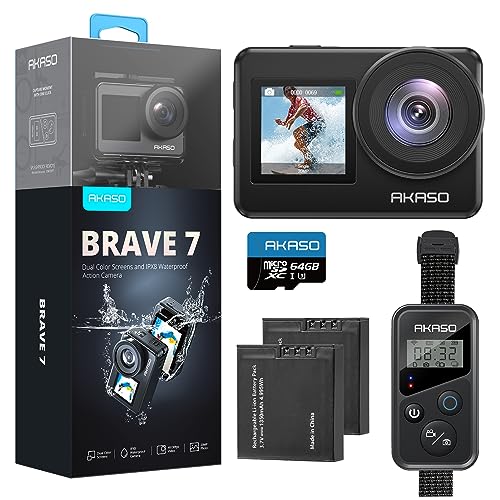 Action cam AKASO Brave 7 (4K - 12 MP - Até 120 min de autonomia - Wi-Fi) AKASO - Câmaras de vídeo - 4k, 12 mp, 120 min, wi-fi
