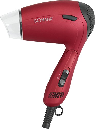Secador de Viagem BOMANN HTD 8005 CB (1300 W - 3 Níveis de temperatura) Bomann - Secadores de cabelo - 1300 w, temperatura ajustável, viagem