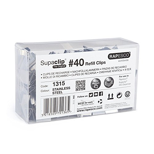 Caixa de Papelaria RAPESCO Supaclip 40 (Recondicionado Como Novo) Rapesco - Clipes de papel e grampos - caixa, papelaria, supaclip