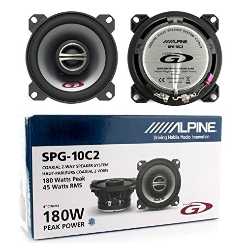Colunas Auto ALPINE SPG-10C2 (100 W - Redondo) WEB - Alto-falantes - 100 W, redondo, preto, ø 10 cm