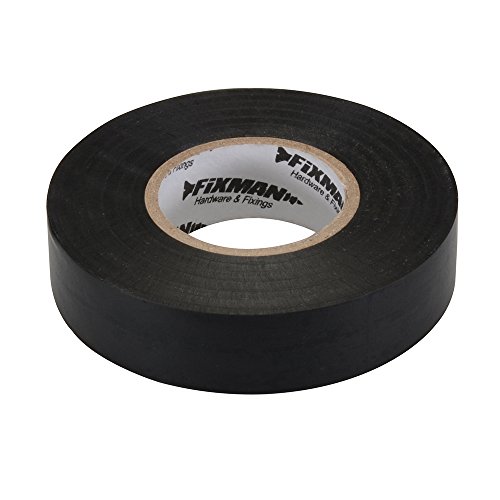 Fita de Isolação FIXMAN (Preto - Poliéster) FIXMAN - Fita adesiva de ferragens - preto, poliéster, resistente ao fogo