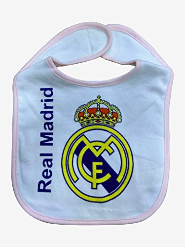 Fralda para Bebé REAL MADRID Pack 2 Baberos Rosa e Branco REALMADRID - Amamentação e alimentação - Real Madrid, algodão, lavável à mão