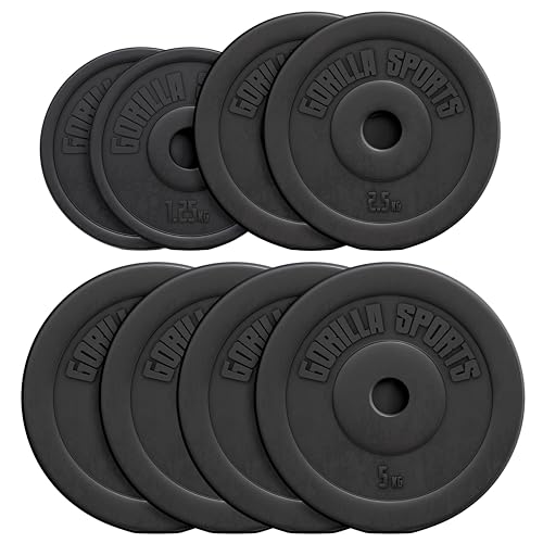 Conjunto de Discos de Pesas GORILLA SPORTS (2.5 kg) GORILLA SPORTS GMBH - Levantamento de peso - 2.5 kg, 6 discos, polipropileno, treino