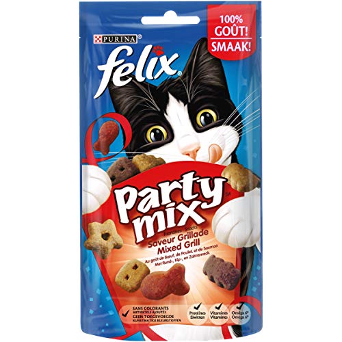 Comida para Gatos FELIX (8 Un - 60g - Seca) Felix - Comida para gatos - vitaminas, minerais, proteínas, 60g