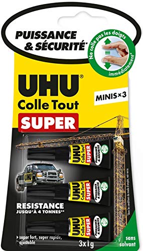 Cola Adesiva UHU Strong Safe 3X1 Gr Aucune - Cola e adesivos de hardware - adesiva, resistente, temperatura, humidade