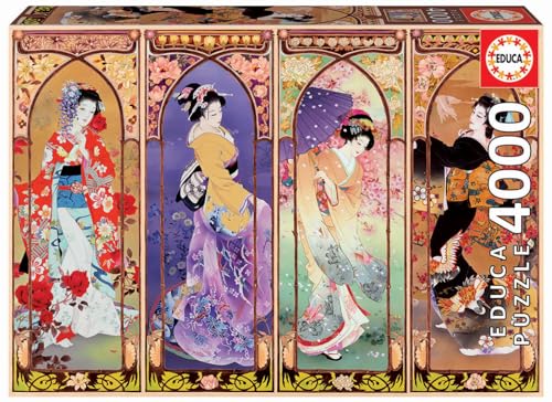Puzzle EDUCA BORRAS Collage Japanese (4000 peças) EDUCA - Quebra-cabeças de encaixar - 4000 peças, madeira, desenhos coloridos, fácil montagem