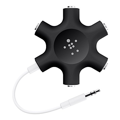 Adaptador BELKIN (Jack 3.5mm - Preto e Prateado) Belkin - Divisores e comutadores de áudio e vídeo - jack 3.5mm, preto e prateado, iPod, iphone