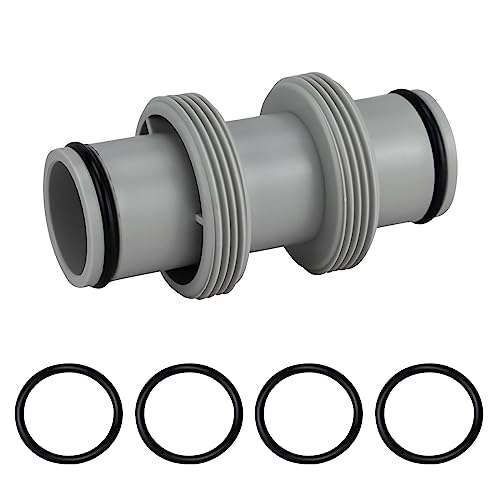 Conector de mangueira de piscina de 38 mm Zueyen - Adaptadores de tubulação e buchas - 38 mm, plástico, anel de borracha, intex, bestway