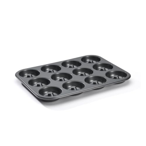 Tabuleiro para Mini Brioche De Buyer 4712.12 DE BUYER - Formas para muffins e pastelaria - mini-brioche, antiaderente, aço revestido, caramelização