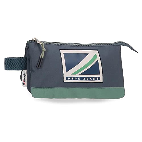 Estojo PEPE JEANS Tom (Azul - Poliéster) PEPE JEANS - Estojos para canetas e lápis - azul, poliéster, mesa, cadeiras