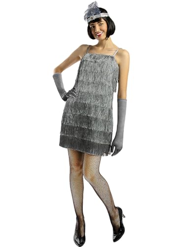 Fato de Mulher DISFRAZZES Flapper Anos 20 (Tam: M/L) Funiglobal - Brincadeira de faz de conta - flapper, anos 20, comprimento ajustável, lavável