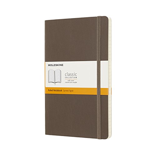 Caderno e Bloco de Notas Moleskine Soft - Castanho Terra (Livro) Moleskine - Cadernos e bloco de notas - capa cartão, páginas preto branco, elástico, história