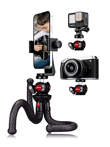Tripé Lammcou 3 em 1 Tripé para Smartphone e Action Cam Lammcou - Peças e acessórios para câmeras - 3 em 1, smartphone, action cam, cabeça de bola