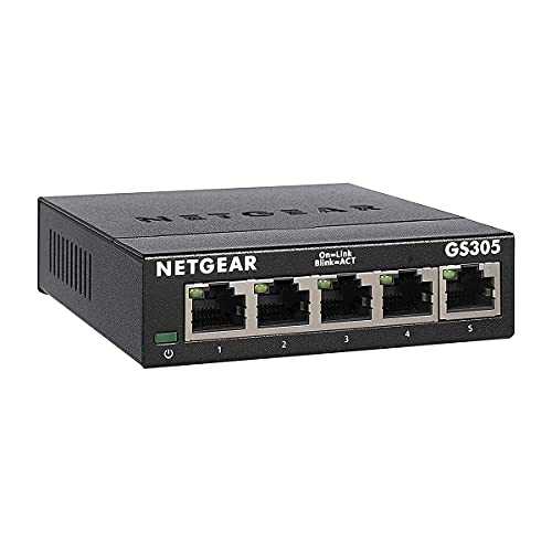 Netgear GS305-300PES Gerido L2 Gigabit Ethernet (10/100/1000) Preto Netgear - Concentradores e comutadores - l2, gigabit ethernet, preto