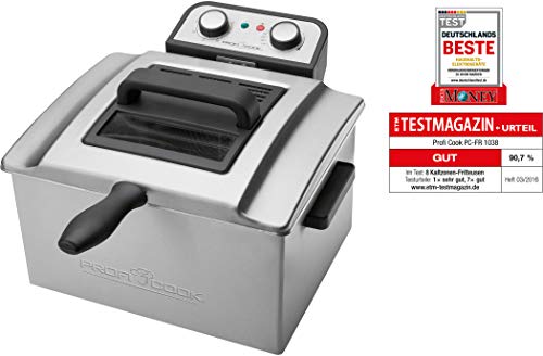 Fritadeira Proficook FR 1038 | Aço inoxidável Proficook - Fritadeiras - 5 l, 3000 W, termostato regulável, temporizador