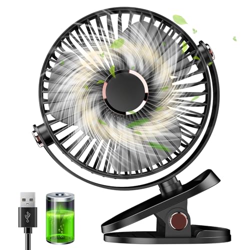 Ventoinha de Mesa HUIFENGJIE com Pinça (5000 mAh - 5 velocidades) Huifengjie - Ventiladores - pinça, 5000 mAh, 5 velocidades