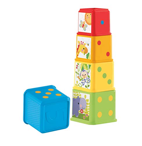 Construção MATTEL Stack & Explore Blocks (Idade Mínima: 3 - 5 Peças) Fisher-Price - Blocos de encaixe - construção, multicolor, plástico, idade mínima: 3