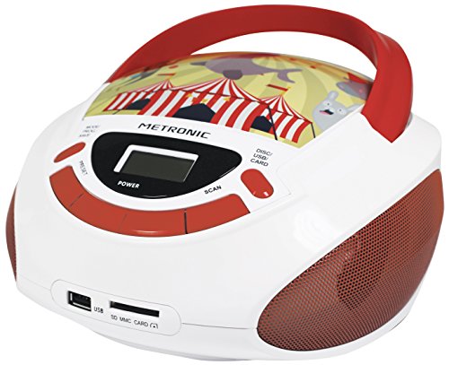 Rádio Portátil METRONIC CIRCUS 2000 com Leitor de Cd e Mp3 METRONIC - Reprodutores de áudio e gravadores - portátil, cd, mp3, usb, sintonizador digital
