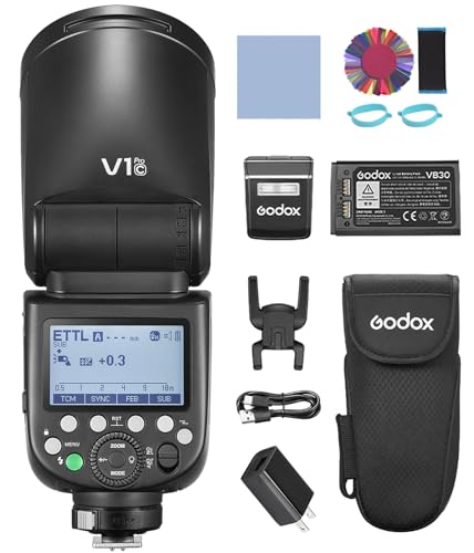 Flash GODOX V1PRO C (NG: 60 - Controlo: TTL) GODOX - Flashes de câmera - ng 60, controle ttl