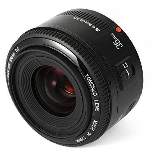 Objetiva YONGNUO YN35 35mm F2.0 EF Canon Preto Yongnuo - Peças e acessórios para câmeras - 35mm, f2.0, canon ef, manual automático