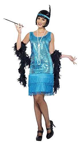 Fato de Mulher DISFRAZZES Flapper Anos 20 Azul (Tam: M - 40/42) DISFRAZZES - Fantasias - fato, mulher, flapper, anos 20, azul