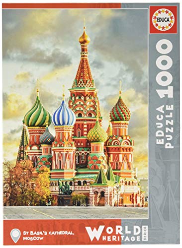 Puzzle 2D JUMBO Catedral de São Basilio em Moscou (1000 peças) EDUCA - Quebra-cabeças de encaixar - puzzle, 2d, jumbo, catedral, são basílio, moscou