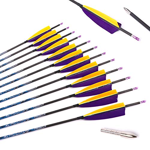 Conjunto de Flechas ACCMOS (12 Un - Carbono) ACCMOS - Alvos de tiro - flechas, carbono, 12 unidades