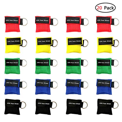 Kit de Primeiros Socorros AOUTACC 20 pcs CPR Face Shield Mask Aoutacc - Cuidados respiratórios - primeiros socorros, 20 pcs, face shield, cpr