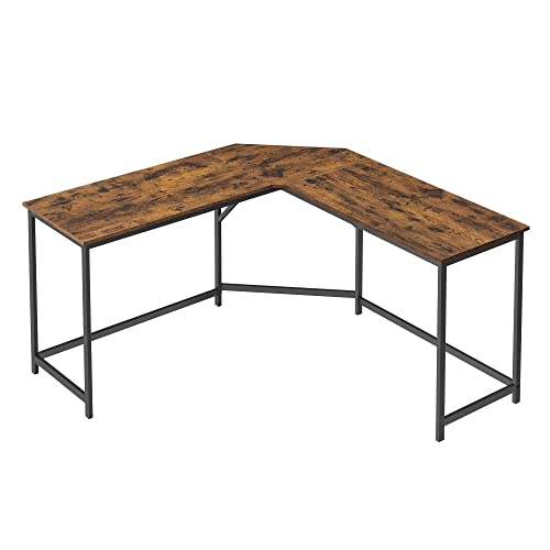 Secretária VASAGLE Lwd73X (Castanho - 149x76x149 cm) VASAGLE - Estações de trabalho e cubículos - castanho, 149x76x149 cm, MDF, 4 gavetas