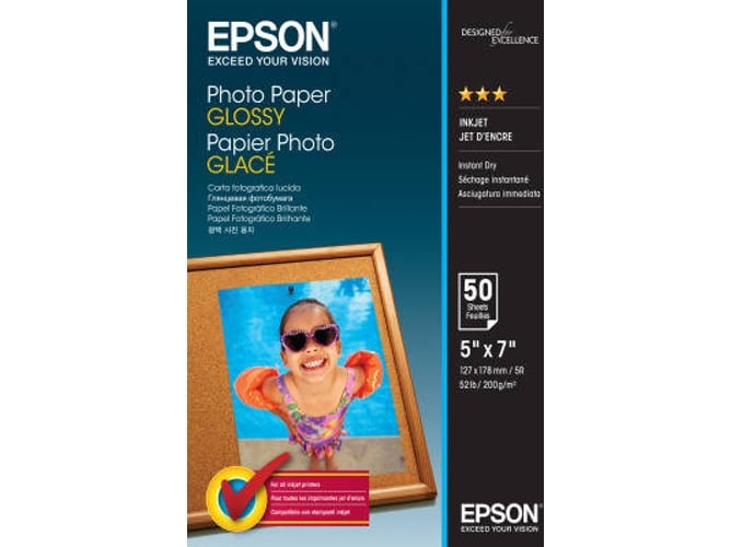 Papel Fotográfico EPSON Glossy Photo Paper Epson - Papel de impressora e copiadora - glossy, econômico, brilhante, vívido