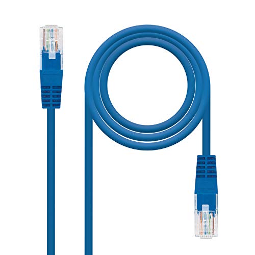 Cabo de Rede NANOCABLE (RJ45 - 1 m - Azul) NANOCABLE - Cabos de rede - rj45, azul, 1m, masculino-masculino