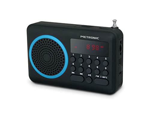 Rádio METRONIC 477203 (Azul - Digital - FM - Pilhas e Corrente) METRONIC - Áudio - digital, fm, usb, mp3