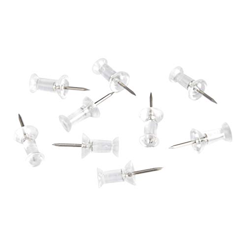Caixa de 100 Agrafos AMZBASICS Transparentes (Recondicionado Como Novo) Amazon - Alfinetes e tachas - 100 agrafos, transparentes, resistentes, duráveis