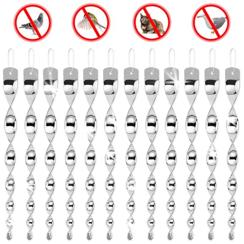 Conjunto de 12 Varas Refletoras Repelentes de Pássaros 30Cm TUOFANG Tuofang - Repelentes - 12 varas, refletoras, repelentes, pássaros