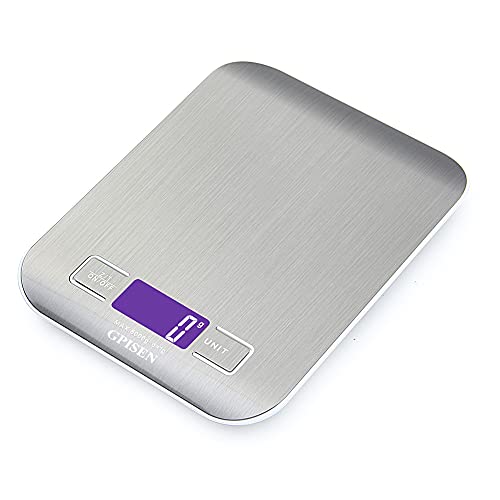 Balança Gpien 5Kg/11Lbs Precisão Digital com Ecrã Lcd e Plataforma de Aço Inoxidável GPISEN - Balanças de medição - 5kg, 11lbs, precisão digital, ecrã LCD, aço inoxidável