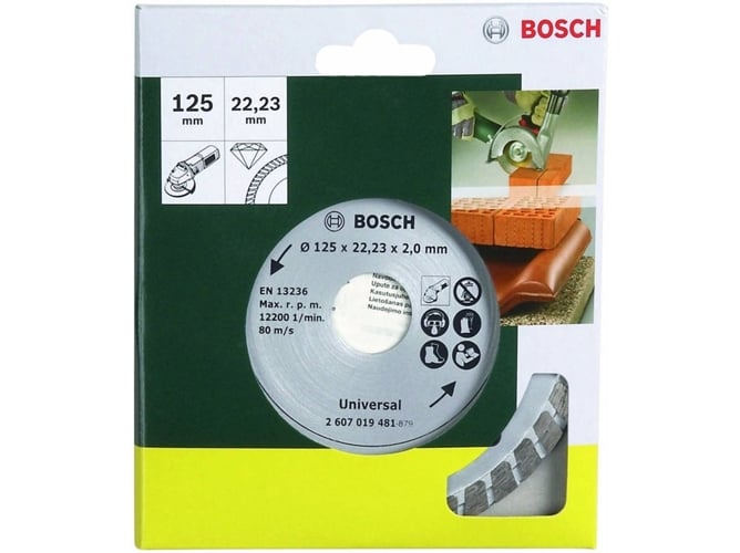 Acessórios para rebarbadoras angulares BOSCH 2 607 019 481 Bosch Home and Garden - Lâminas de serra - diamètre, 125 cm, grossura, 2 mm
