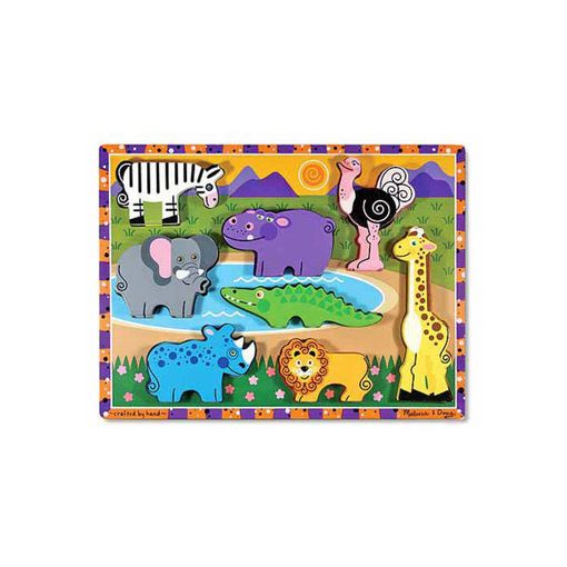 Jogo Didático MELISSA & DOUG Madeira - Branco - 38 x 25 cm Melissa & Doug - Quebra-cabeças - madeira, peças grandes, tabuleiro resistente, animais marinhos